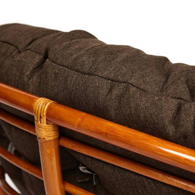 Кресло-качалка PAPASAN/ПАПАСАН w 23/01 B /с подушкой/ 115х78х104 см, Cognac (коньяк), ткань Коричневый, 3М7-147 Cognac (коньяк)