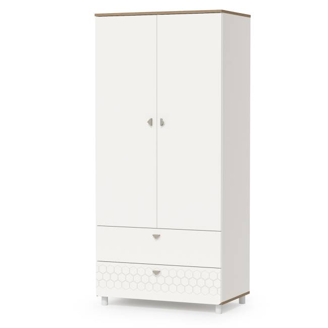 Два детских шкафа для одежды Эйп цвет белый/дуб белый Два детских шкафа для одежды Эйп цвет белый/дуб белый