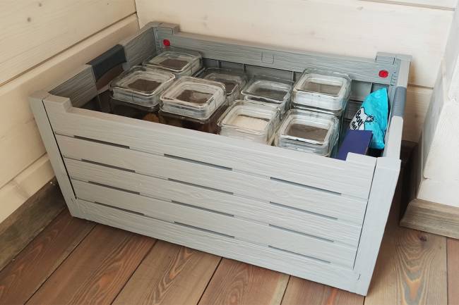 Ящик пластиковый складной Toomax Florida 50л, светло-серый