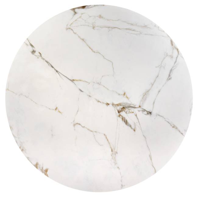 Стол Aura D110, керамогранит Ravena Natural, золотой