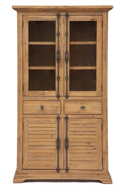 Витрина большая Secret de Maison Авиньон/Avignon (мод. PRO-L04) массив акации, 195х110х45см, натуральный антик Натуральный (Brushed Ash color) дерево акация