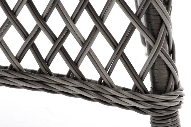 "Эспрессо" плетеный круглый стол, диаметр 118 см, цвет графит