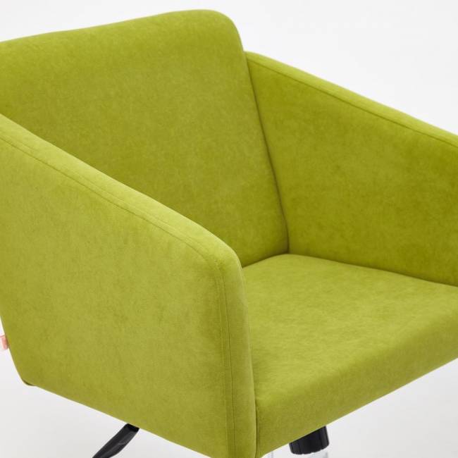 Кресло MILAN хром флок , олива, 23 Кресло MILAN хром флок , олива, 23