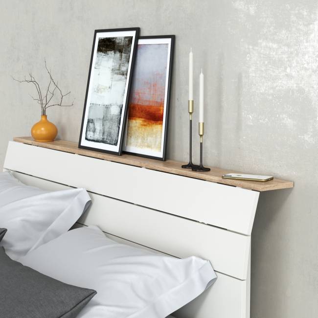 Муссон Спальня № 16 цвет белый/дуб эндгрейн элегантный, ортопед