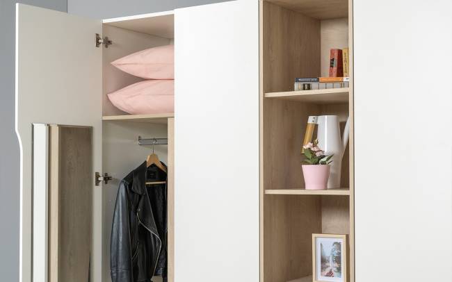 Муссон Спальня № 16 цвет белый/дуб эндгрейн элегантный, ортопед