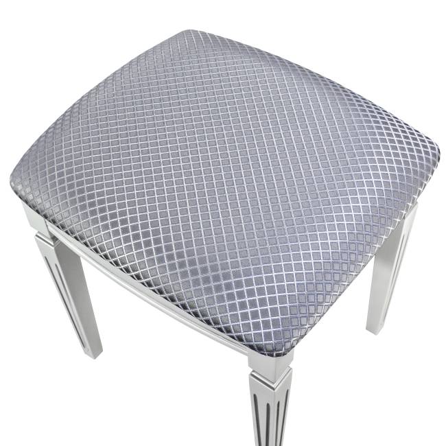 Банкетка Васко В 107Н белый/серебро, Атина серебро