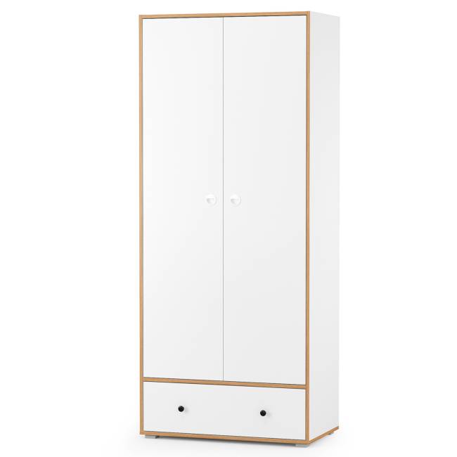 Мебель в детскую Вуди компоновка № 27 цвет белый премиум/дуб крафт золотой