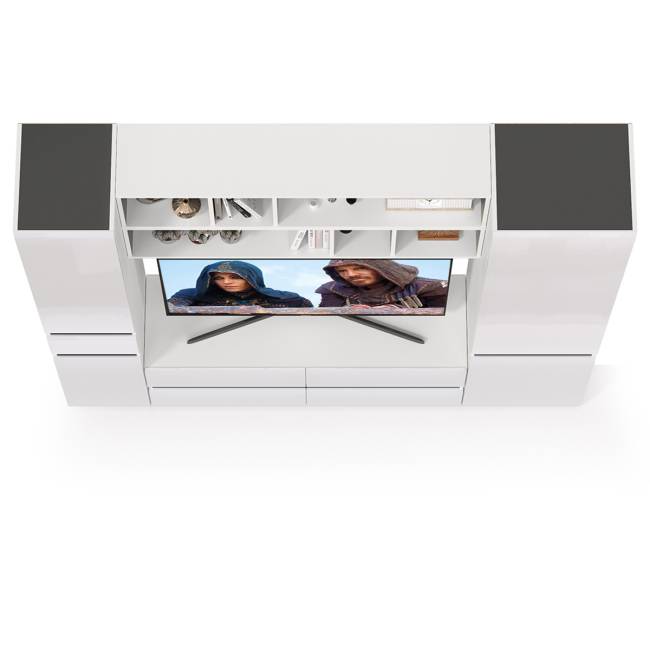 Сидней № 41 цвет белый/чёрный/фасады МДФ белый глянец Сидней № 41 цвет белый/чёрный/фасады МДФ белый глянец