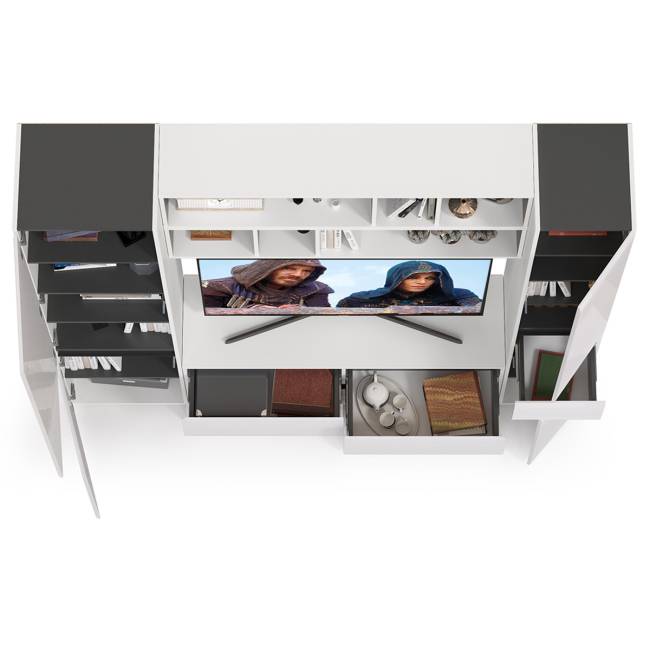 Сидней № 41 цвет белый/чёрный/фасады МДФ белый глянец Сидней № 41 цвет белый/чёрный/фасады МДФ белый глянец