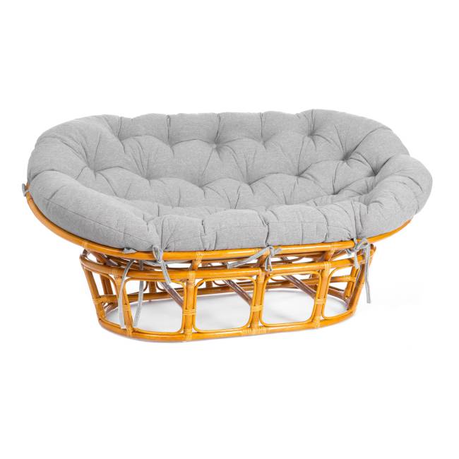 Диван MAMASAN/МАМАСАН 23/02 W /с подушкой/ 169х102х80см, пекан орех, матрац 182х119см, ткань серо-бежевая 3м 16/2 Pecan (орех)