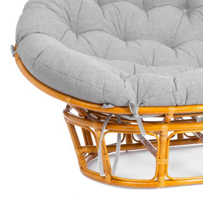 Диван MAMASAN/МАМАСАН 23/02 W /с подушкой/ 169х102х80см, пекан орех, матрац 182х119см, ткань серо-бежевая 3м 16/2 Pecan (орех)