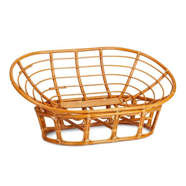 Диван MAMASAN/МАМАСАН 23/02 W /с подушкой/ 169х102х80см, пекан орех, матрац 182х119см, ткань серо-бежевая 3м 16/2 Pecan (орех)