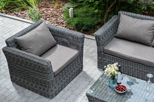 "Капучино" кресло из искусственного ротанга, цвет графит "Капучино" кресло из искусственного ротанга, цвет графит