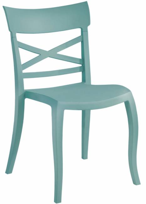 Стул пластиковый XSera-S голубой 490х550х840 мм