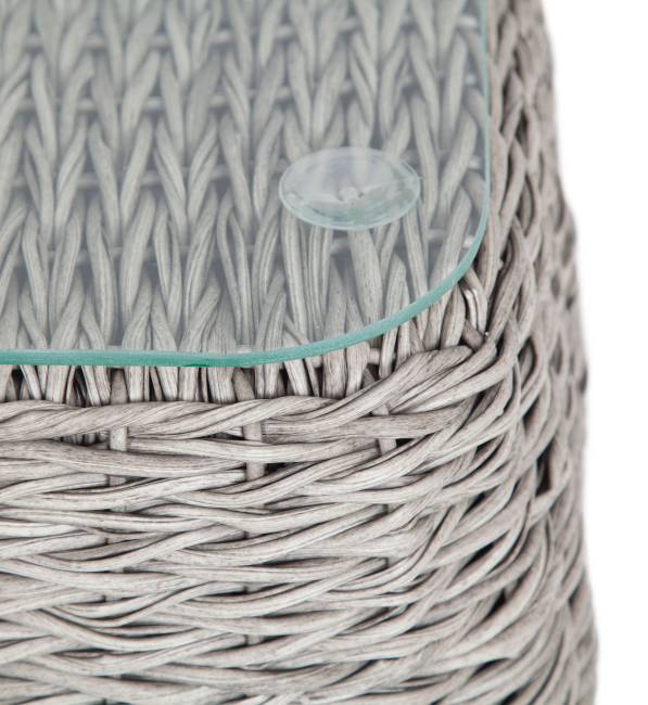 "Кальяри" кофейный столик из искусственного ротанга (гиацинт), цвет серый "Кальяри" кофейный столик из искусственного ротанга (гиацинт), цвет серый