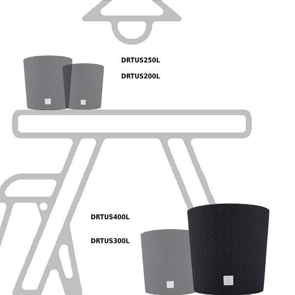 Кашпо для цветов RATO ROUND DRTUS400L-S433 антрацит 2 предмета 35 и 37.65л Кашпо для цветов RATO ROUND DRTUS400L-S433 антрацит 2 предмета 35 и 37.65л