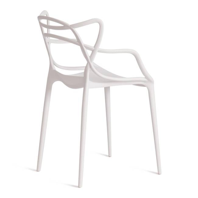 Стул Cat Chair (mod. 028) пластик, 53 x 59 x 82,5 см, белый (White C0057) (Комплект из 2 шт.) белый пластик