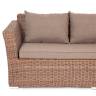 "Капучино" диван из искусственного ротанга трехместный, цвет коричневый