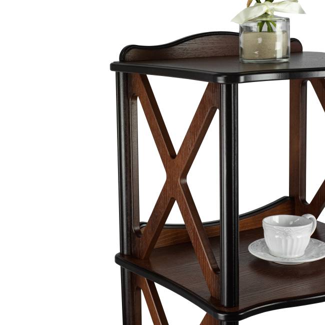 Этажерка-стеллаж Джульетта 3 уровня, орех Л Этажерка-стеллаж Джульетта 3 уровня, орех Л