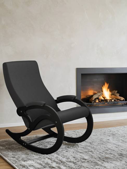 Кресло-качалка Каула М экокожа Дунди 109, каркас венге