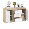 Комод-тумба три ящика и две дверки Мори МК1200.3 цвет дуб сонома/белый Комод-тумба три ящика и две дверки Мори МК1200.3 цвет дуб сонома/белый