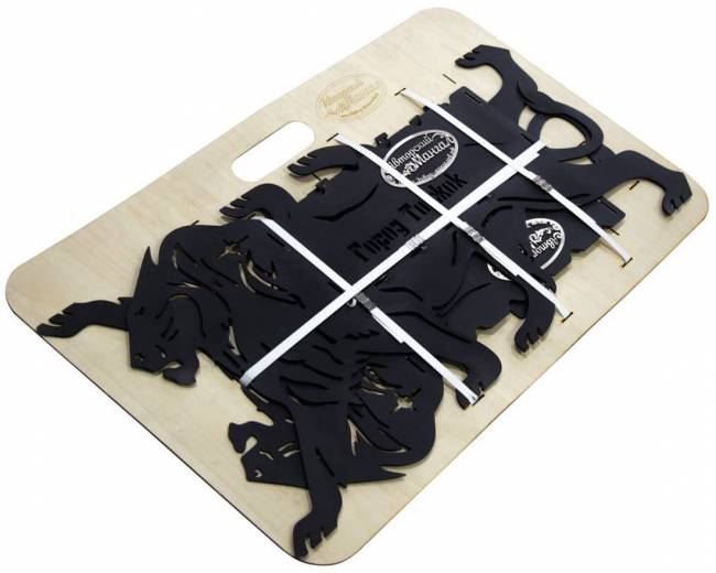 Мангал разборный "Львы", сталь AISI304, 3мм