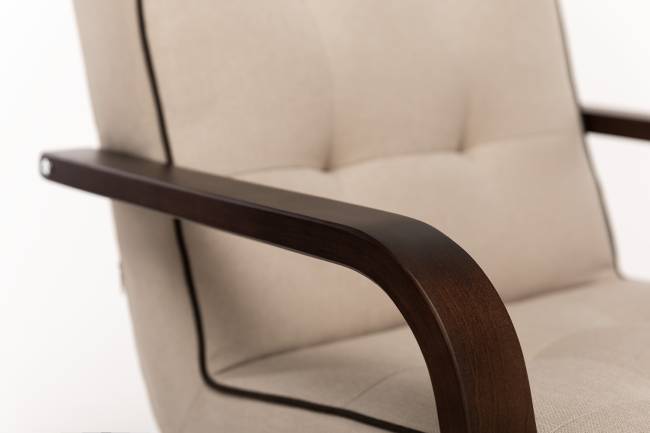 Кресло Leset Модена Орех текстура Malmo 05, кант Malmo 28