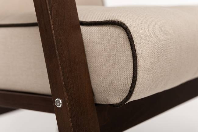 Кресло Leset Модена Орех текстура Malmo 05, кант Malmo 28