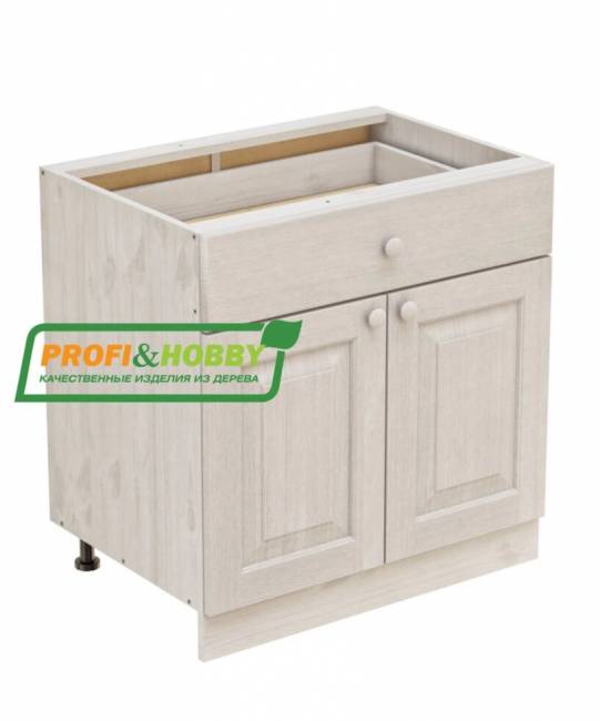 Тумба 2 двери, 1 ящик 800 х 560 х 720 сосна, без покраски Тумба 2 двери, 1 ящик 800 х 560 х 720 сосна, без покраски