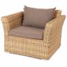 "Капучино" кресло из искусственного ротанга, цвет соломенный