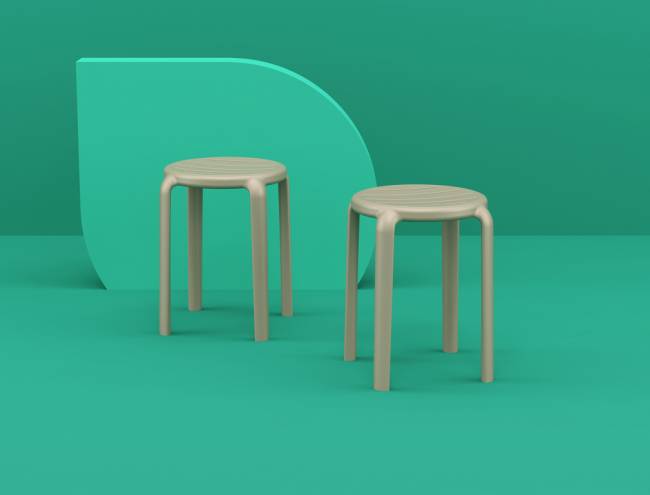 Табурет пластиковый Tom 45 бежевый 340х340х450 мм Табурет пластиковый Tom 45 бежевый 340х340х450 мм