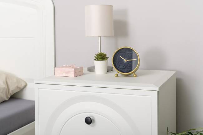 Комплект мебели в спальню Валенсия № 11 цвет белый шагрень/чёрный