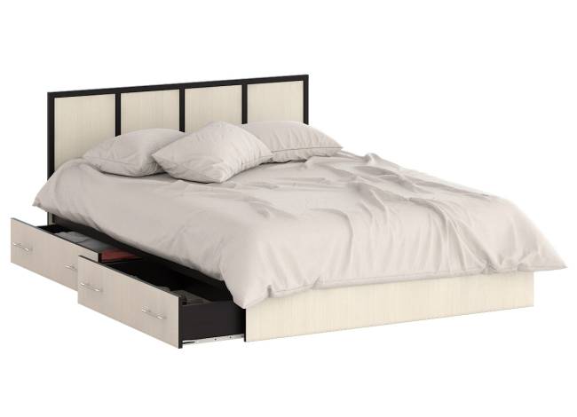 Кровать с ящиками Сакура 1400 цвет венге/дуб лоредо Кровать с ящиками Сакура 1400 цвет венге/дуб лоредо