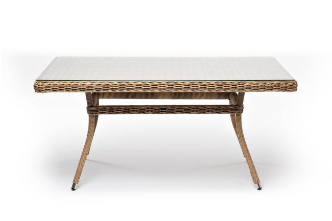 "Латте" плетеный стол из искусственного ротанга 140х80см, цвет соломенный "Латте" плетеный стол из искусственного ротанга 140х80см, цвет соломенный