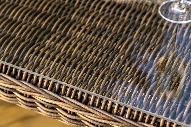 "Амароне" обеденная группа из искусственного ротанга на 6 персон, цвет коричневый "Амароне" обеденная группа из искусственного ротанга на 6 персон, цвет коричневый