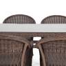 "Амароне" обеденная группа из искусственного ротанга на 6 персон, цвет коричневый "Амароне" обеденная группа из искусственного ротанга на 6 персон, цвет коричневый