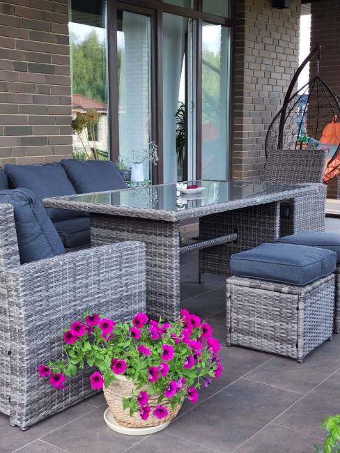 ZORRO PLUS серый комплект мебели из искусственного ротанга ZORRO PLUS серый комплект мебели из искусственного ротанга