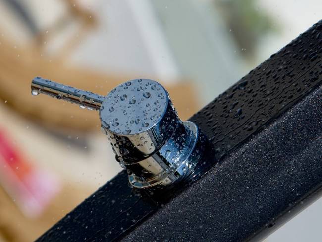 Душ уличный Jolly A 525 голубой 165х150х2260 мм