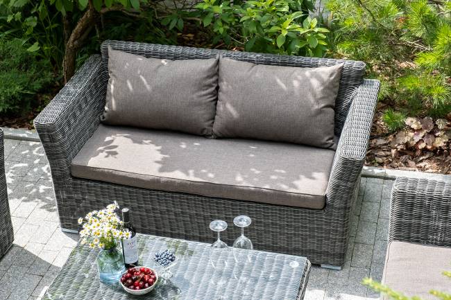 "Капучино Сингл" лаунж-зона из искусственного ротанга, цвет графит "Капучино Сингл" лаунж-зона из искусственного ротанга, цвет графит