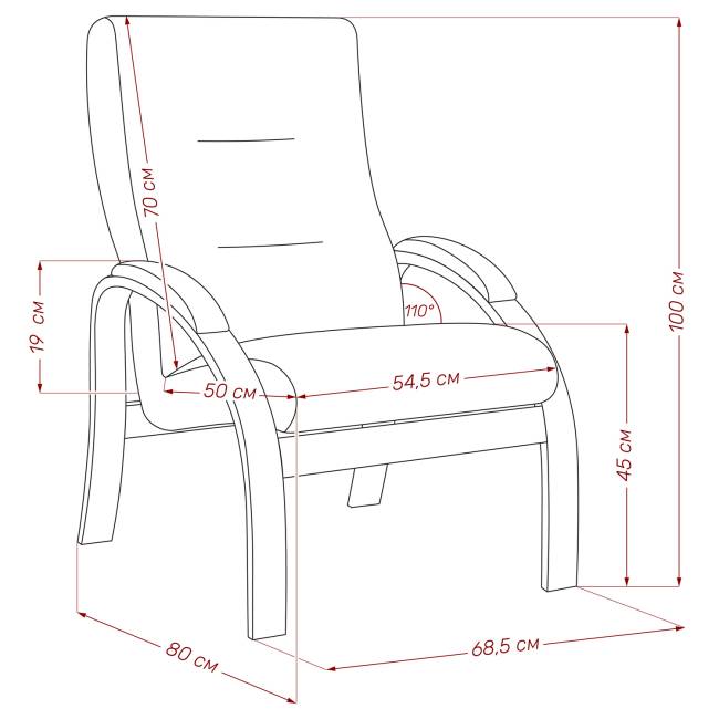 Кресло Leset Лион Венге Dundi 112 Кресло Leset Лион Венге Dundi 112