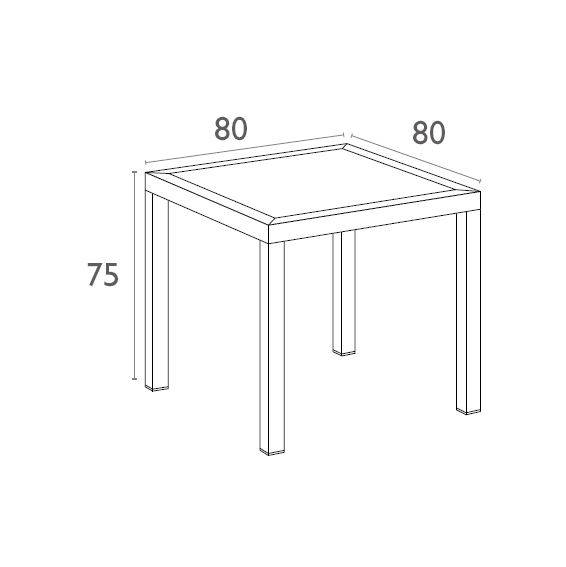 Стол пластиковый Orlando 80 антрацит 800х800х750 мм Стол пластиковый Orlando 80 антрацит 800х800х750 мм