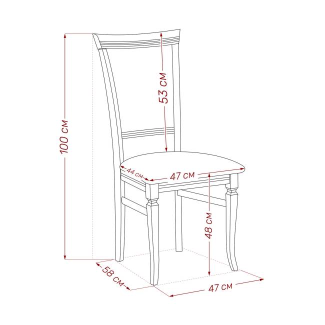 Стул Leset Монтана Орех шоколадный Атина золотой Орех шоколадный