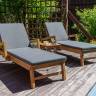 Комплект из 2-х шезлонгов PAOLO из акации и столика LUCIO Комплект из 2-х шезлонгов PAOLO из акации и столика LUCIO