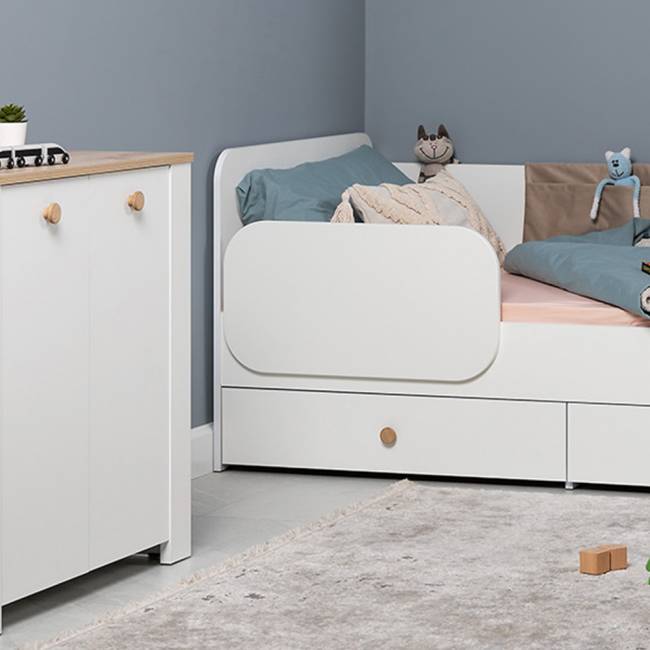 Бортик универсальный для кровати Джастин 17.51 цвет белый шагрень