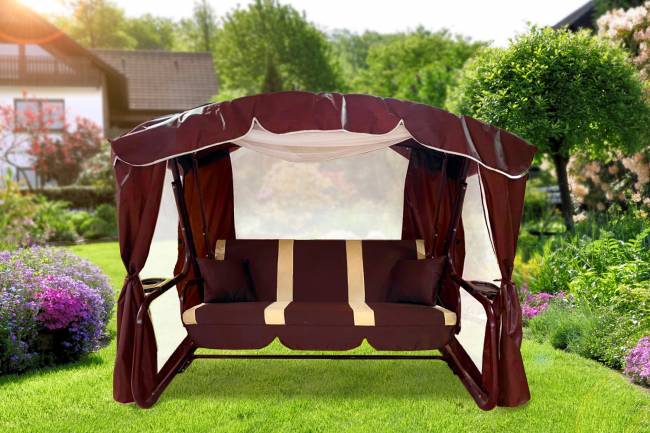 Качели садовые "ТОРОНТО", бордо Качели садовые "ТОРОНТО", бордо