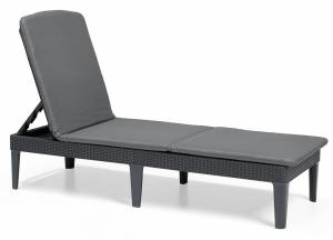 Jaipur Sun lounger (with cushion) graphite