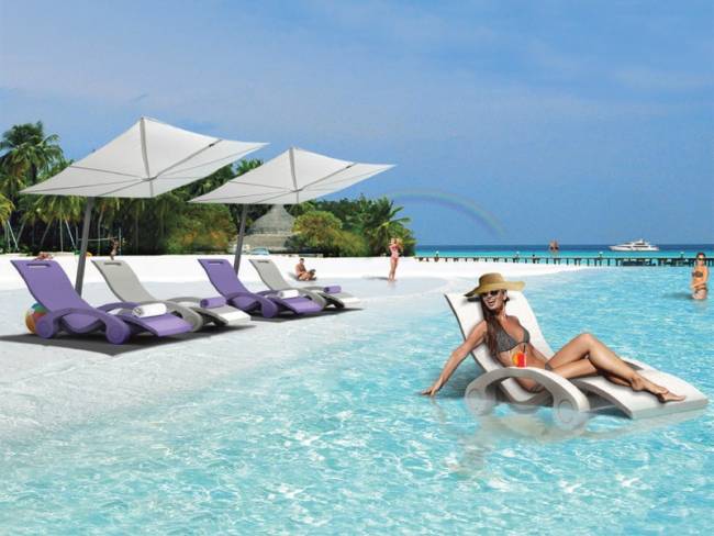 Шезлонг-лежак пластиковый плавающий Serendipity Chaise Floating S130 1800х600х1000 мм Шезлонг-лежак пластиковый плавающий Serendipity Chaise Floating S130 1800х600х1000 мм